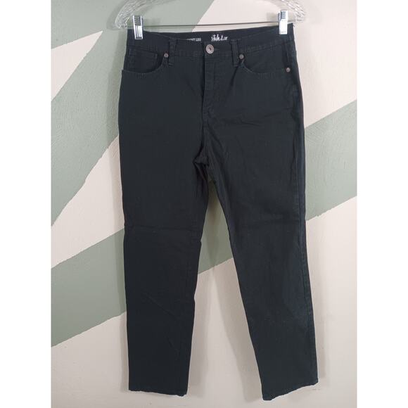 Style & Co Womens Size 8 Straight Leg Cotton Blend Black Denim Jeans - Picture 10 of 10